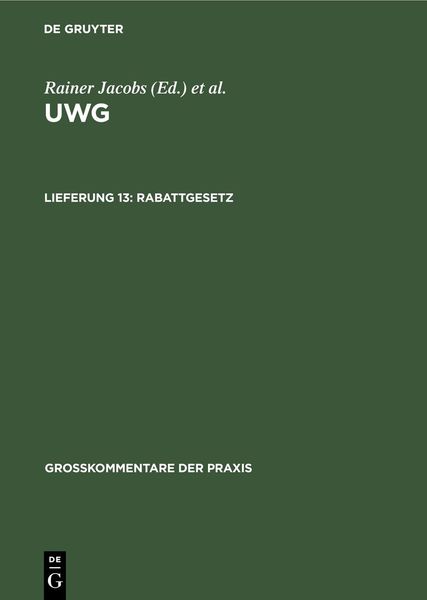 Produktbild: Rabattgesetz