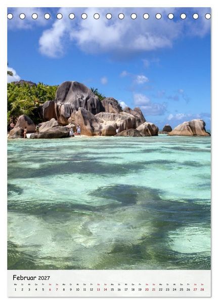 Produktbild: Seychellen -Traumhafte Landschaften (Tischkalender 2027 DIN A5 hoch), CALVENDO Monatskalender