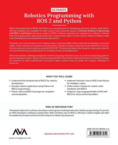 Produktbild: Ultimate Robotics Programming with ROS 2 and Python
