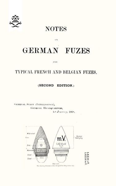 Produktbild: Notes On German Fuzes and Typical French and Belgian Fuzes 1918; Second Edition