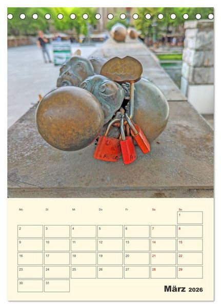 Produktbild: Ljubljana Sloweniens Hauptstadt (Tischkalender 2026 DIN A5 hoch), CALVENDO Monatskalender