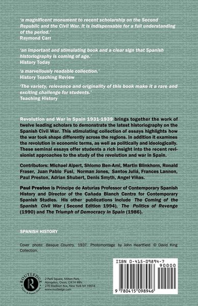 Produktbild: Revolution and War in Spain, 1931-1939