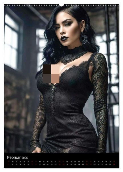 Produktbild: Wunderschöne Gothic Divas (Wandkalender 2026 DIN A2 hoch), CALVENDO Monatskalender