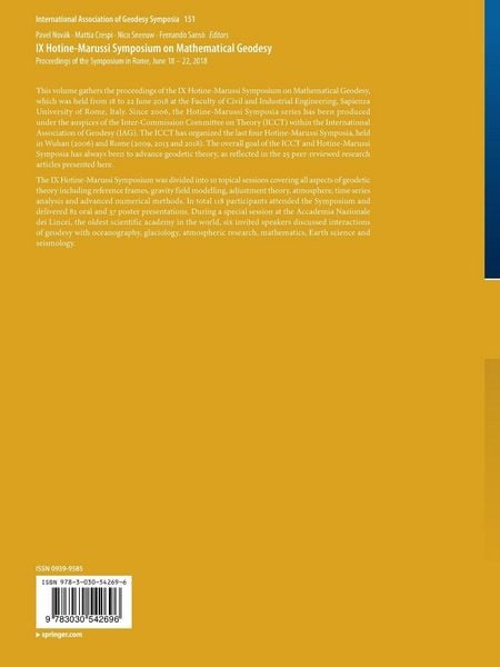 Produktbild: IX Hotine-Marussi Symposium on Mathematical Geodesy