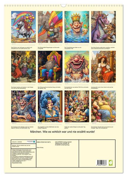 Produktbild: M&auml;rchen. Wie es wirklich war und nie erz&auml;hlt wurde! (Wandkalender 2026 DIN A2 hoch), CALVENDO Monatskalender