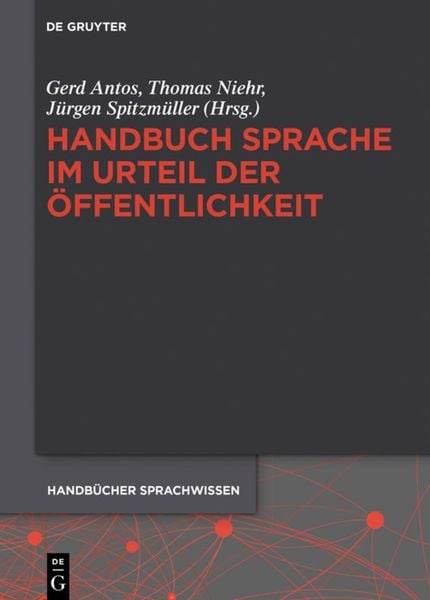 Produktbild: Handbuch Sprache im Urteil der &Ouml;ffentlichkeit
