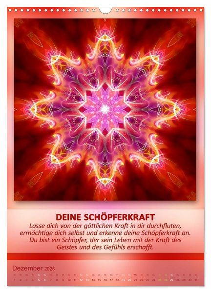 Produktbild: Light Energy Mandalas - Kalender - Vol. 1 (Wandkalender 2026 DIN A3 hoch), CALVENDO Monatskalender