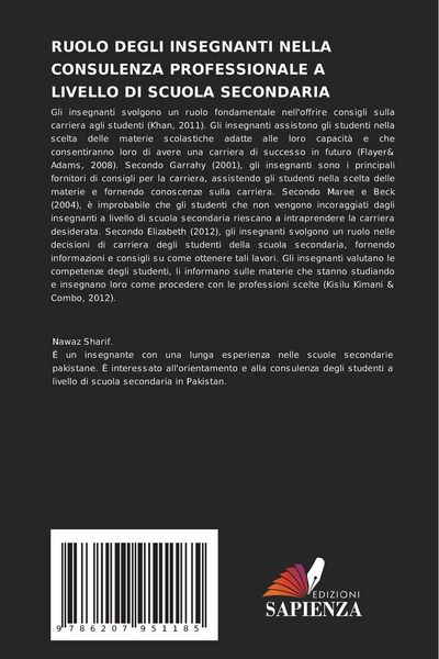 Produktbild: Ruolo Degli Insegnanti Nella Consulenza Professionale a Livello Di Scuola Secondaria