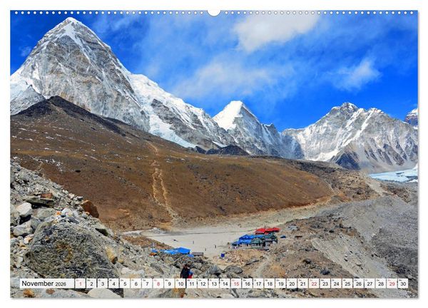 Produktbild: Wohnen im HIMALAYA (hochwertiger Premium Wandkalender 2026 DIN A2 quer), Kunstdruck in Hochglanz