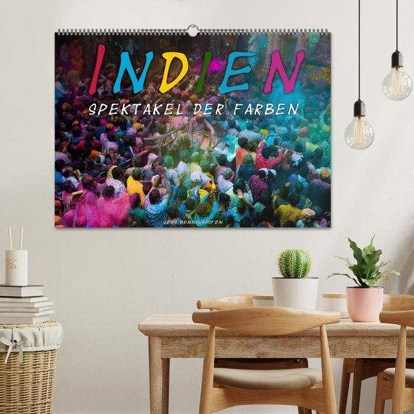 Produktbild: Indien - Spektakel der Farben (Wandkalender 2026 DIN A2 quer), CALVENDO Monatskalender