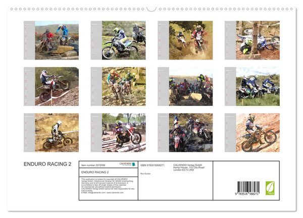 Produktbild: ENDURO RACING 2 (High Quality Premium Wall Calendar 2026 DIN A2 landscape),CALVENDO 12 Month Wall Calendar