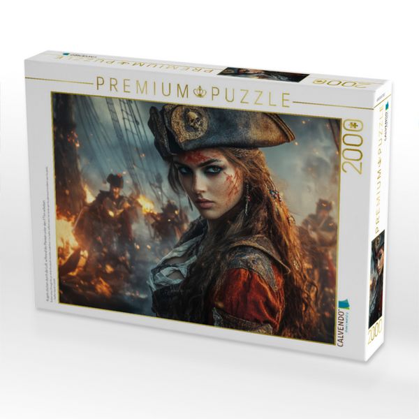 Produktbild: CALVENDO Puzzle Kugeln zischen durch die Luft, w&auml;hrend die Planken unter den F&uuml;&szlig;en erbeben | 2000 Teile Lege-Gr&ouml;&szlig;e 90x67cm Foto-Puzzle f&uuml;r gl&uuml;ckliche