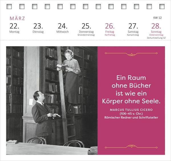 Produktbild: Postkartenkalender Der Literaturkalender 2027