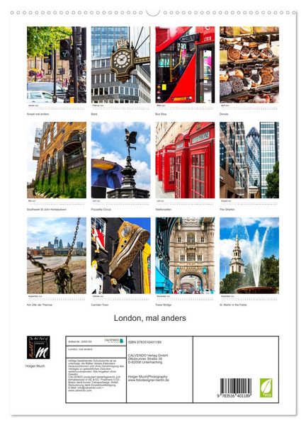 Produktbild: London, mal anders (hochwertiger Premium Wandkalender 2026 DIN A2 hoch), Kunstdruck in Hochglanz