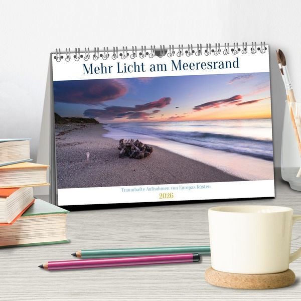Produktbild: Mehr Licht am Meeresrand (Tischkalender 2026 DIN A5 quer), CALVENDO Monatskalender
