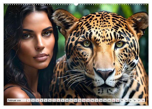 Produktbild: Raubtiere auf Kuschelkurs (Wandkalender 2026 DIN A2 quer), CALVENDO Monatskalender