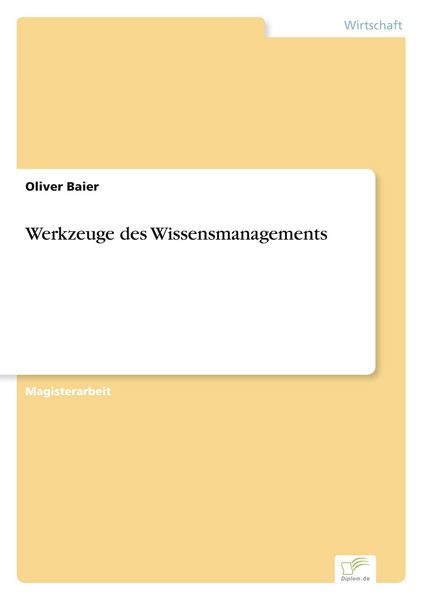 Produktbild: Werkzeuge des Wissensmanagements
