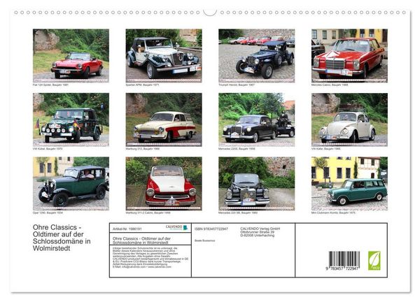 Produktbild: Ohre Classics - Oldtimer auf der Schlossdom&auml;ne in Wolmirstedt (hochwertiger Premium Wandkalender 2026 DIN A2 quer), Kunstdruck in Hochglanz