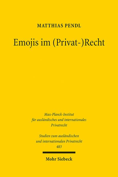 Produktbild: Pendl, M: Emojis im (Privat-)Recht