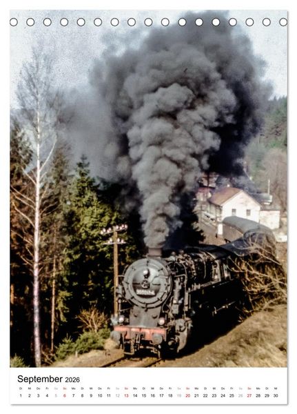 Produktbild: Deutsche Reichsbahn-Dampfz&uuml;ge vor &uuml;ber 40 Jahren (Tischkalender 2026 DIN A5 hoch), CALVENDO Monatskalender