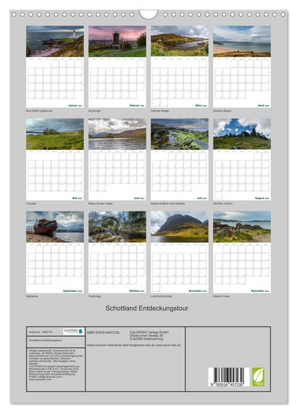 Produktbild: Schottland Entdeckungstour (Wandkalender 2026 DIN A3 hoch), CALVENDO Monatskalender