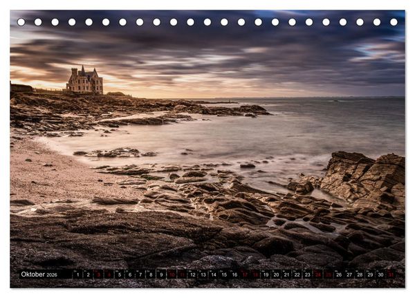 Produktbild: C&ocirc;te Sauvage - Die wilde K&uuml;ste der Bretagne (Tischkalender 2026 DIN A5 quer), CALVENDO Monatskalender