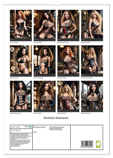 Produktbild: Sinnlicher Steampunk (hochwertiger Premium Wandkalender 2026 DIN A2 hoch), Kunstdruck in Hochglanz