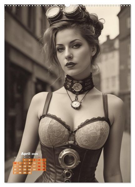 Produktbild: Steampunk erotisch (hochwertiger Premium Wandkalender 2026 DIN A2 hoch), Kunstdruck in Hochglanz