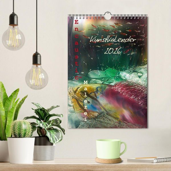 Produktbild: Encaustic-Malerei Kunstkalender 2026 (Wandkalender 2026 DIN A4 hoch), CALVENDO Monatskalender