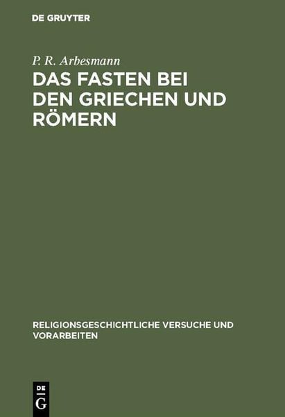 Produktbild: Das Fasten bei den Griechen und R&ouml;mern