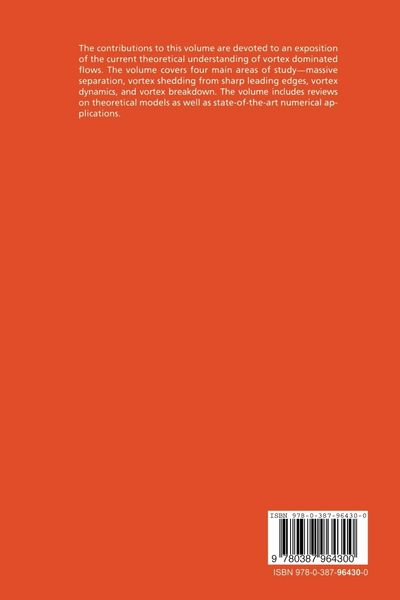 Produktbild: Studies of Vortex Dominated Flows