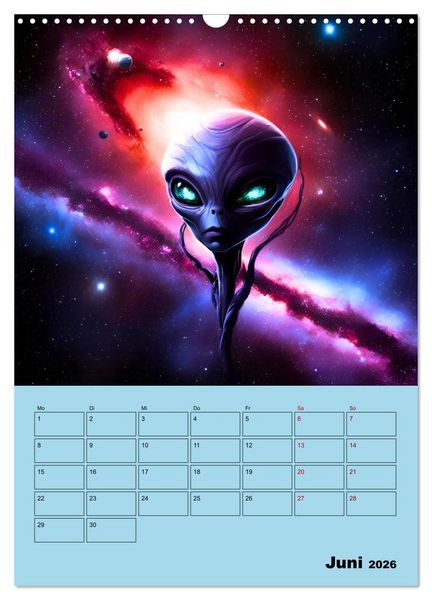 Produktbild: Galaktische Begegnungen (Wandkalender 2026 DIN A3 hoch), CALVENDO Monatskalender