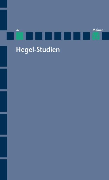 Produktbild: Hegel-Studien Band 47