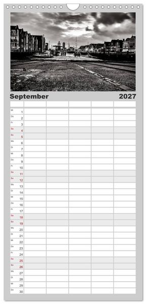 Produktbild: Familienplaner 2027 - Ein Blick auf Husum mit 5 Spalten (Wandkalender, 21 x 45 cm) CALVENDO