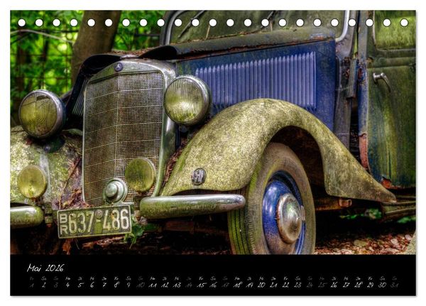 Produktbild: Oldtimer - verlassen verrostet vergessen (Tischkalender 2026 DIN A5 quer), CALVENDO Monatskalender