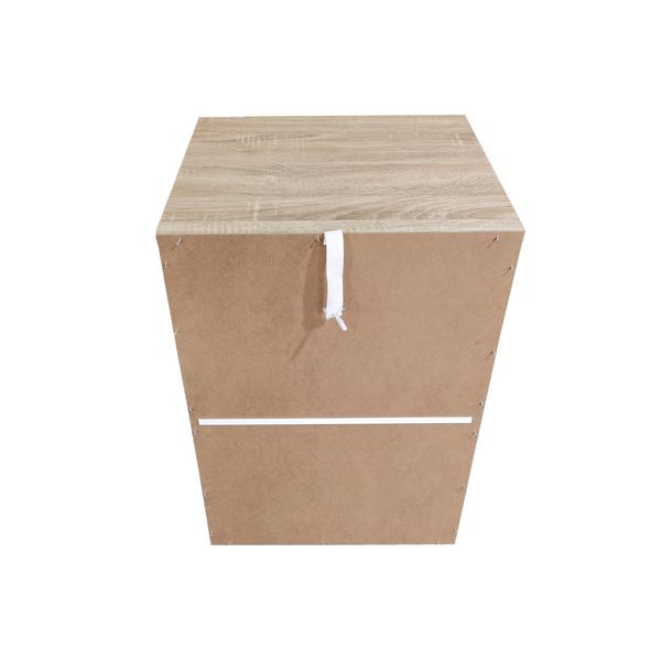 Produktbild: HTI-Living Nachtkonsole Nachtschrank Nina 4 Sonoma Wei&szlig; 2er