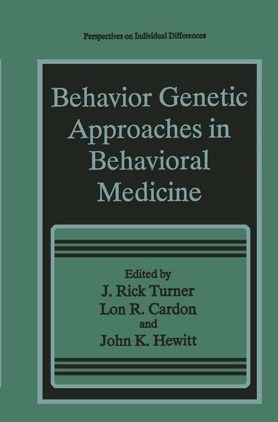 Produktbild: Behavior Genetic Approaches in Behavioral Medicine