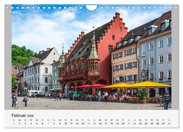 Produktbild: Freiburg im Breisgau. Malerische Stadt am Rande des Schwarzwaldes (Wandkalender 2026 DIN A4 quer), CALVENDO Monatskalender