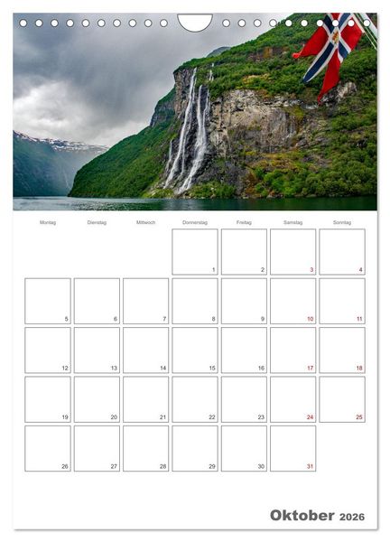 Produktbild: Norwegen - Reiseplaner (Wandkalender 2026 DIN A4 hoch), CALVENDO Monatskalender