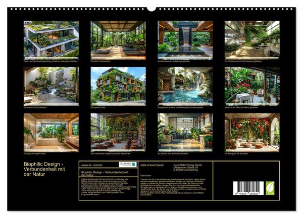 Produktbild: Biophilic Design - Verbundenheit mit der Natur (hochwertiger Premium Wandkalender 2026 DIN A2 quer), Kunstdruck in Hochglanz