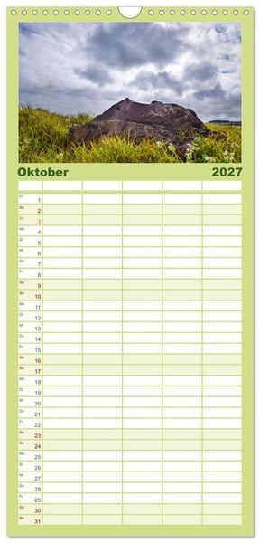 Produktbild: Familienplaner 2027 - Azoreninsel S&atilde;o Miguel mit 5 Spalten (Wandkalender, 21 x 45 cm) CALVENDO