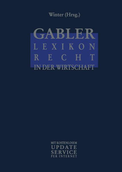 Produktbild: Gabler Lexikon Recht in der Wirtschaft