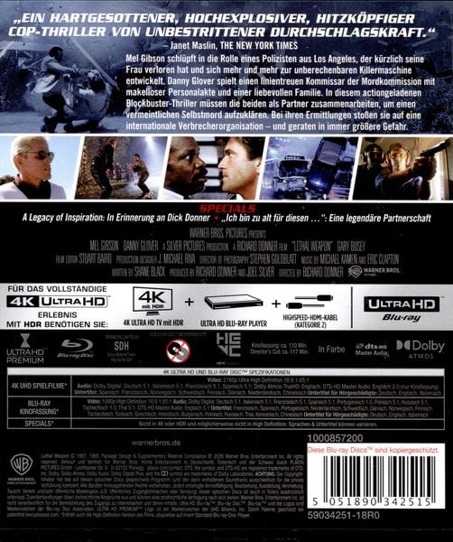 Produktbild: Lethal Weapon - Zwei stahlharte Profis (4K Ultra HD+Blu-ray)