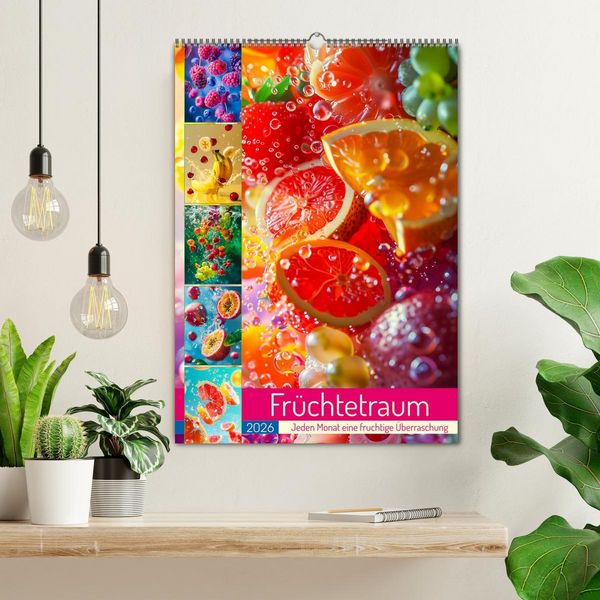 Produktbild: Fr&uuml;chtetraum - Jeden Monat eine fruchtige &Uuml;berraschung (Wandkalender 2026 DIN A2 hoch), CALVENDO Monatskalender