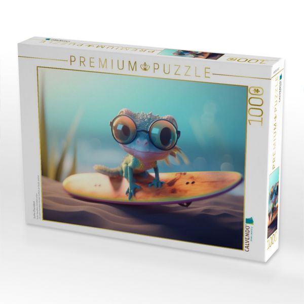 Produktbild: CALVENDO Puzzle Surfer-Cham&auml;leon | 1000 Teile Lege-Gr&ouml;&szlig;e 64x48cm Foto-Puzzle f&uuml;r gl&uuml;ckliche Stunden