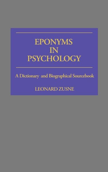 Produktbild: Eponyms in Psychology