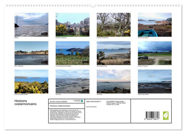 Produktbild: Horizons costarmoricains (Calendrier mural 2026 DIN A2 vertical) calendrier de bureau