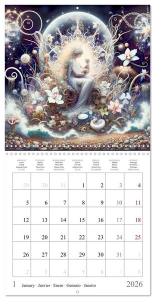 Produktbild: La nature f&eacute;erique (Calendrier mural carr&eacute; 2026 30x30 cm) Calendrier double avec une page pour vos prises de notes