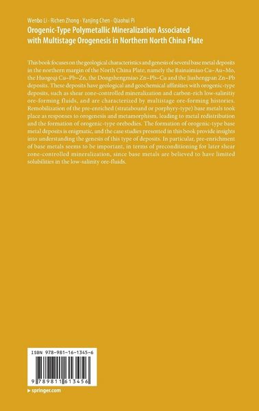 Produktbild: Orogenic-Type Polymetallic Mineralization Associated with Multistage Orogenesis in Northern North China Plate