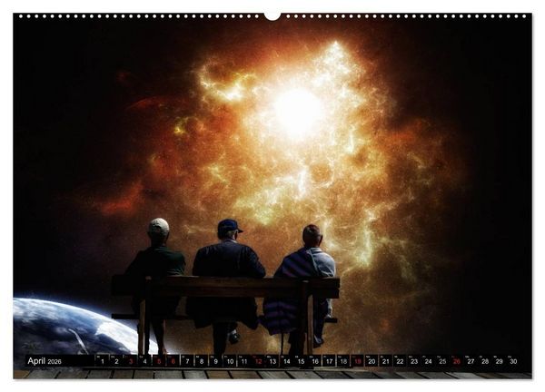 Produktbild: Ansichten des Weltraums (hochwertiger Premium Wandkalender 2026 DIN A2 quer), Kunstdruck in Hochglanz